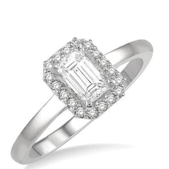 Parkplace Jewelers Emerald Shape Halo Diamond Engagement Ring 261L5PPFHWG-LE