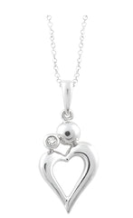 Parkplace Jewelers Silver Heart Shape Diamond Fashion Pendant 86479PPSXSLPD