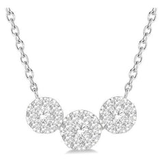 Parkplace Jewelers Round Shape Past Present & Future Lovebright Essential Diamond Necklace 9962HPPFGNKWG