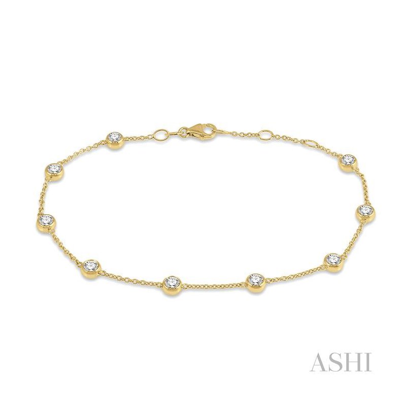 ASHI Diamond Station Chain Bracelet 700C1PPFGYG