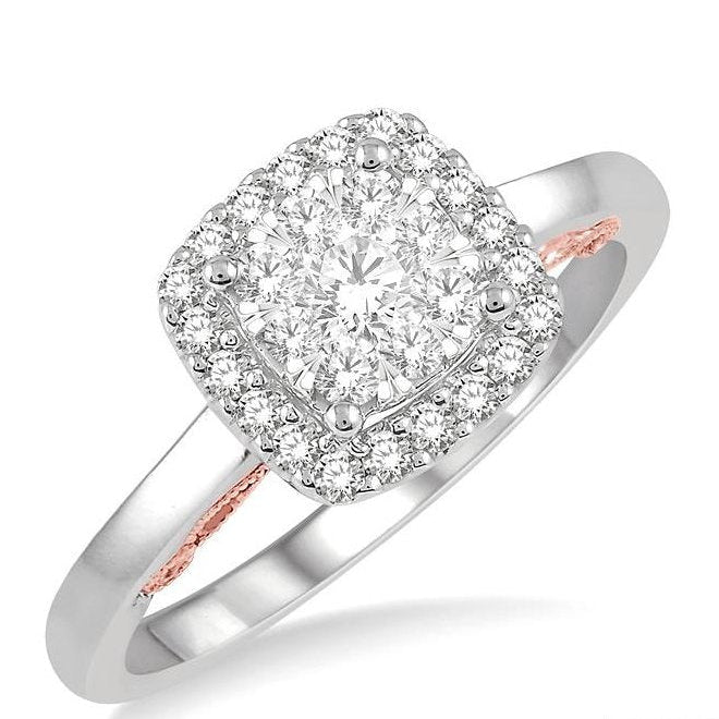 Parkplace Jewelers Cushion Shape Halo Lovebright Essential Diamond Ring 137E3PPFGWP