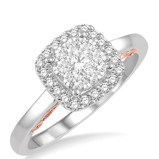 Parkplace Jewelers Cushion Shape Halo Lovebright Essential Diamond Ring 137E3PPFGWP