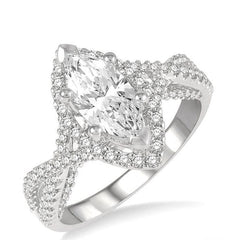 Parkplace Jewelers Marquise Shape Semi-Mount Halo Diamond Engagement Ring 203L3PPFHWG-SM