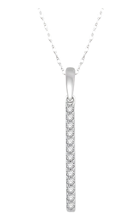 Parkplace Jewelers Vertical Bar Petite Diamond Fashion Pendant 623A8PPTSPDWG