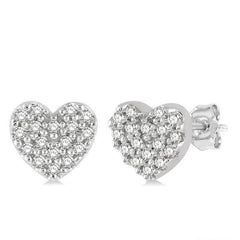 Parkplace Jewelers Heart Shape Petite Diamond Fashion Earrings 644A8PPTSERWG