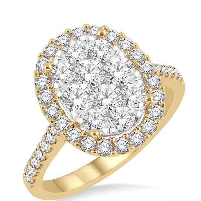 Parkplace Jewelers Oval Shape Halo Lovebright Essential Diamond Engagement Ring 13270PPFVYW-1.50