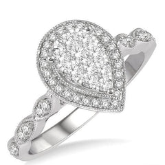 Parkplace Jewelers Pear Shape Halo Lovebright Diamond Engagement Ring 151E3PPFVWG