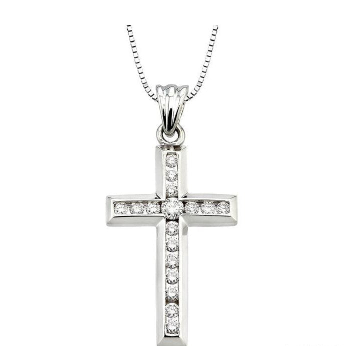 Parkplace Jewelers Channel Set Cross Diamond Pendant 95113PPTXPDW