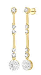 Parkplace Jewelers Round Shape Lovebright Diamond Long Earrings 686D2PPFGERYW