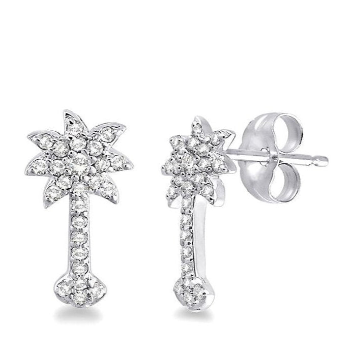 Parkplace Jewelers Palm Tree Diamond Fashion Earrings 63716PPFXERWG