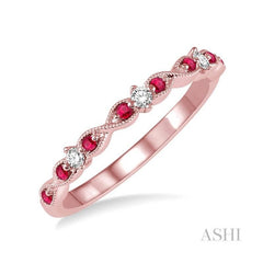 ASHI Gemstone & Diamond Band 46429PPFVRBPG