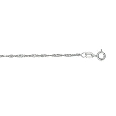 White Gold Diamond Cut/ Textured Singapore Bracelet