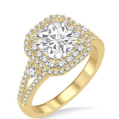 Parkplace Jewelers Cushion Shape Semi-Mount Halo Diamond Engagement Ring 234A2PPFRYG-SM