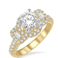 Parkplace Jewelers Round Shape Semi-Mount Halo Diamond Engagement Ring 215L2PPFHYW-SM