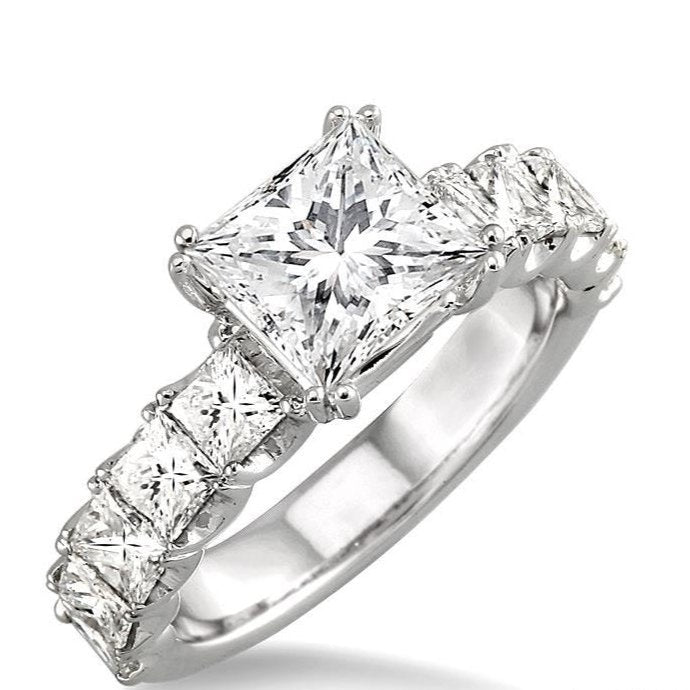 Parkplace Jewelers Princess Shape Semi-Mount Diamond Engagement Ring 23150PPERWG-SM-2.00