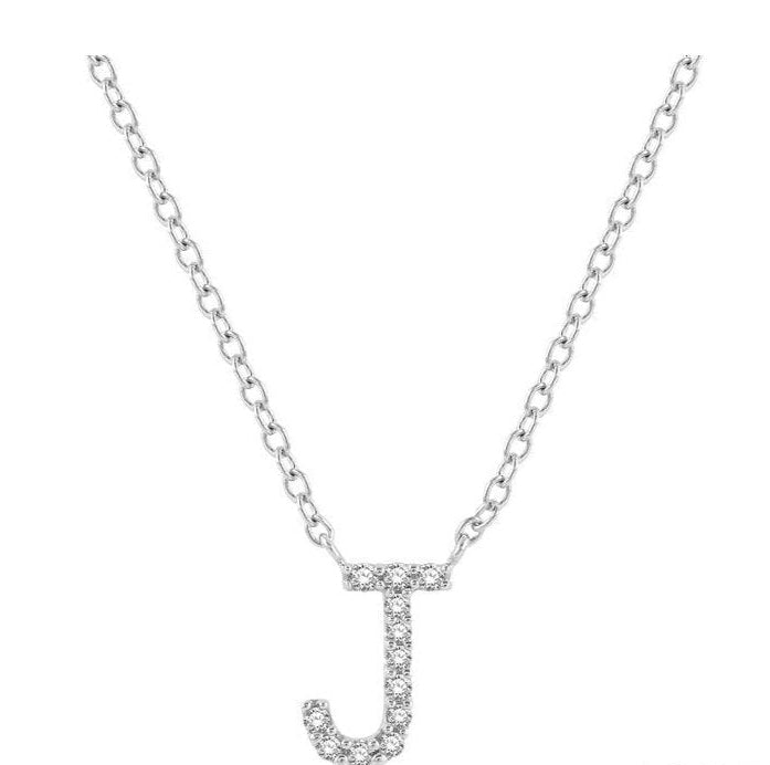 Parkplace Jewelers Block 'J' Initial Diamond Pendant 912F9PPFSPDWG-J