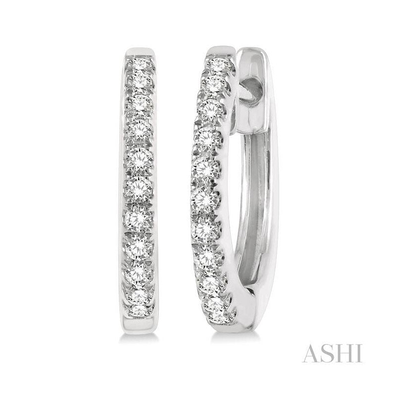 ASHI Petite Diamond Huggie Fashion Earrings 622C8PPFGERWG