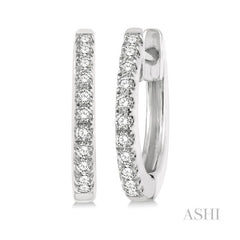 ASHI Petite Diamond Huggie Fashion Earrings 622C8PPFGERWG