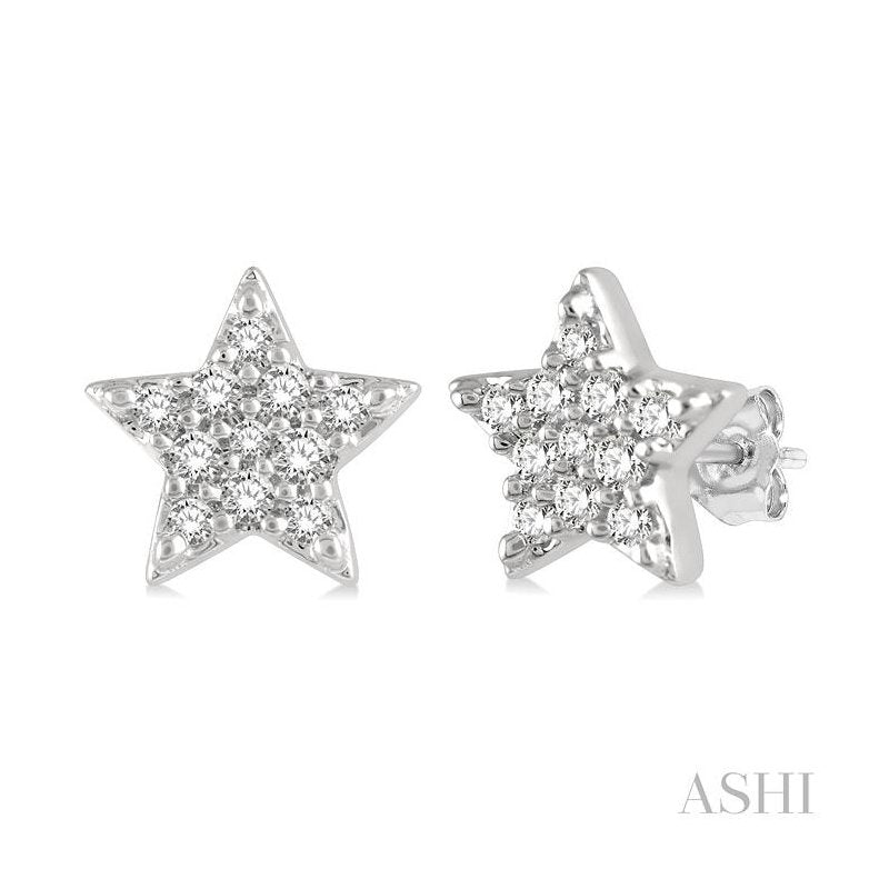 ASHI Star Petite Diamond Fashion Earrings 643A8PPTSERWG