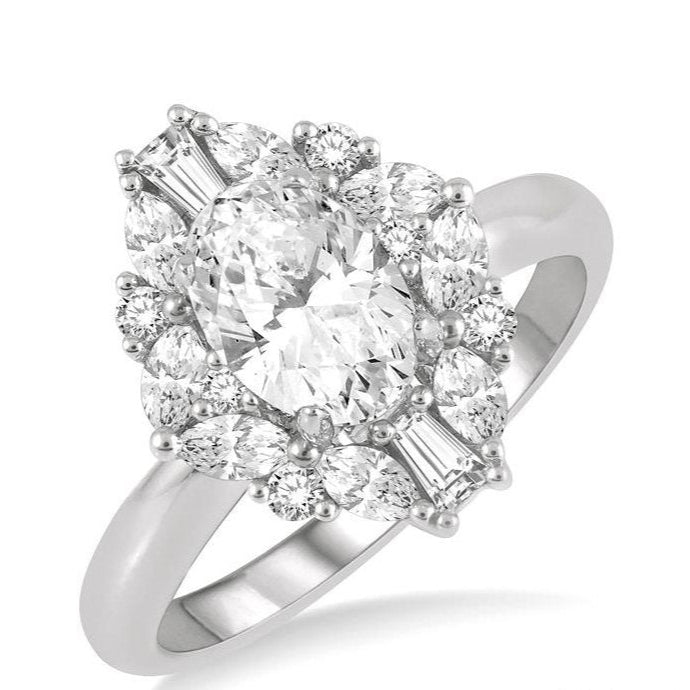 Parkplace Jewelers Oval Shape Semi-Mount Halo Diamond Engagement Ring 215J3PPFVWG-SM