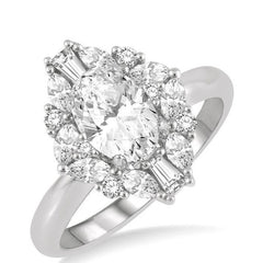 Parkplace Jewelers Oval Shape Semi-Mount Halo Diamond Engagement Ring 215J3PPFVWG-SM