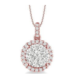 Parkplace Jewelers Round Shape Halo Lovebright Essential Diamond Pendant 94911PPFVPDPW