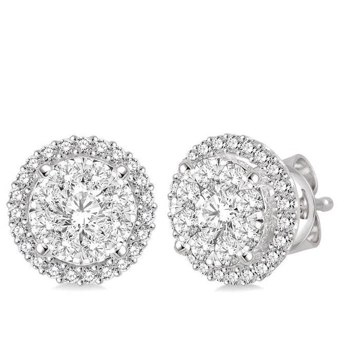 Parkplace Jewelers Round Shape Halo Lovebright Essential Diamond Earrings 94910PPFVERWG-4.00