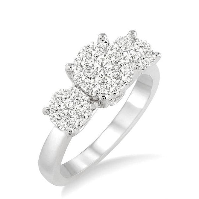 Parkplace Jewelers Round Shape Past Present & Future Lovebright Essential Diamond Engagement Ring 159E2PPFVWG