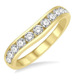 Parkplace Jewelers Curved Diamond Wedding Band 30352PPFGYG