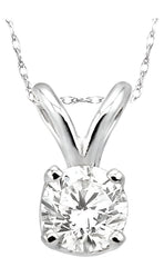 Parkplace Jewelers Round Shape Diamond Solitaire Pendant 90137PPFNPDW