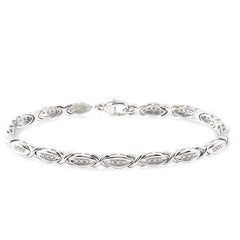 Parkplace Jewelers Silver Diamond Bracelet 85148PPSSSLTB