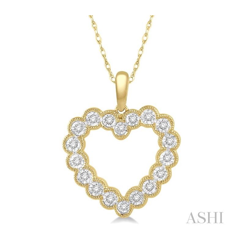 ASHI Heart Shape Diamond Pendant 98228PPTSPDYG