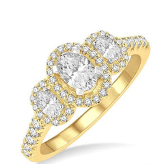 Parkplace Jewelers Oval Shape Past Present & Future Halo Diamond Engagement Ring 244M1PPFHYW-LE