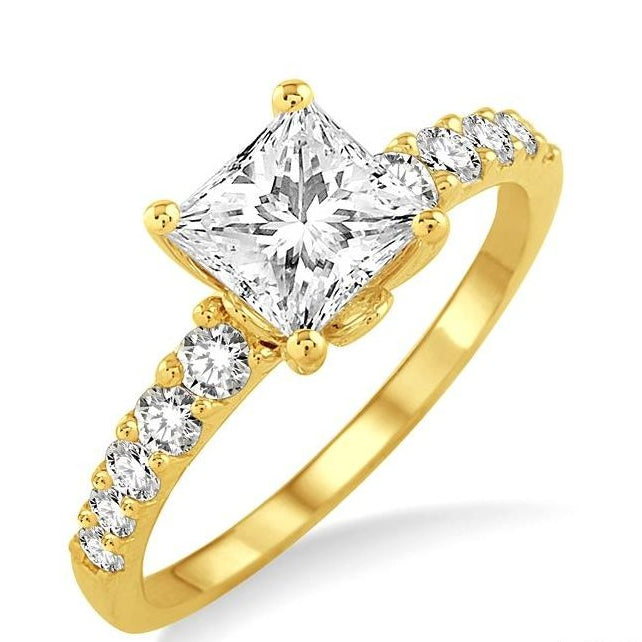 Parkplace Jewelers Princess Shape Semi-Mount Diamond Engagement Ring 23415PPFVYG-SM