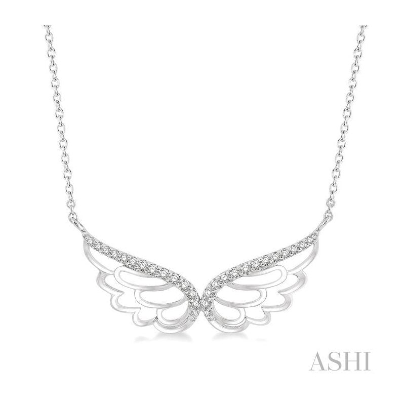 ASHI Angel Wings Diamond Necklace 993F0PPTSNKWG