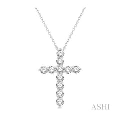 ASHI Cross Diamond Pendant 96450PPFGPDWG-3.00
