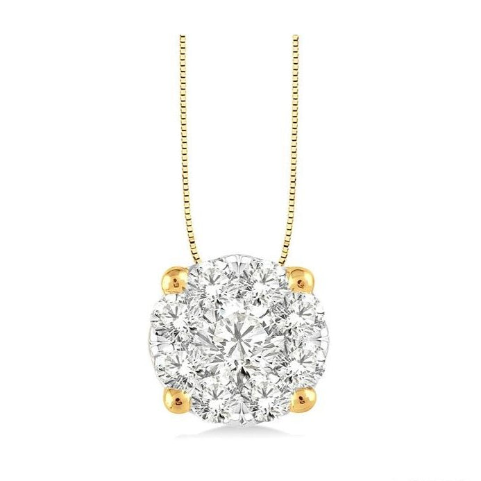 Parkplace Jewelers Round Shape Lovebright Essential Diamond Solitaire Pendant 91755PPFVPDYW