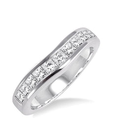 Parkplace Jewelers Channel Set Curved Diamond Wedding Band 35222PPFHWG