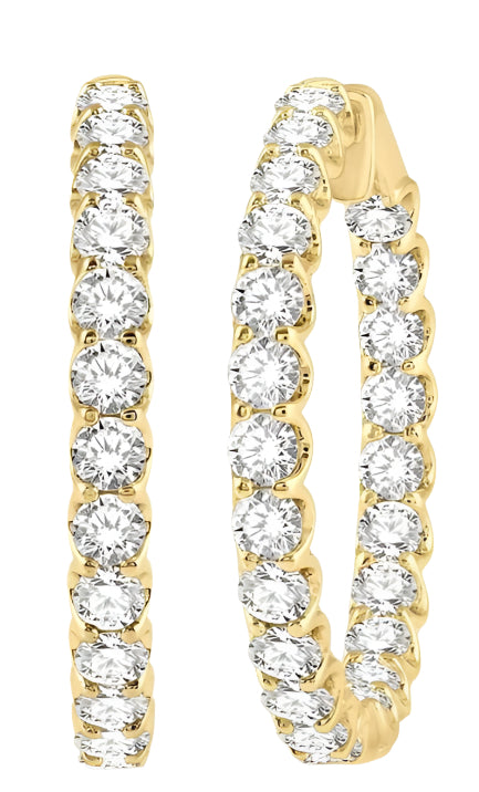 Parkplace Jewelers Inside-Out Diamond Hoop Earrings 622B0PPFGERYG-7.00
