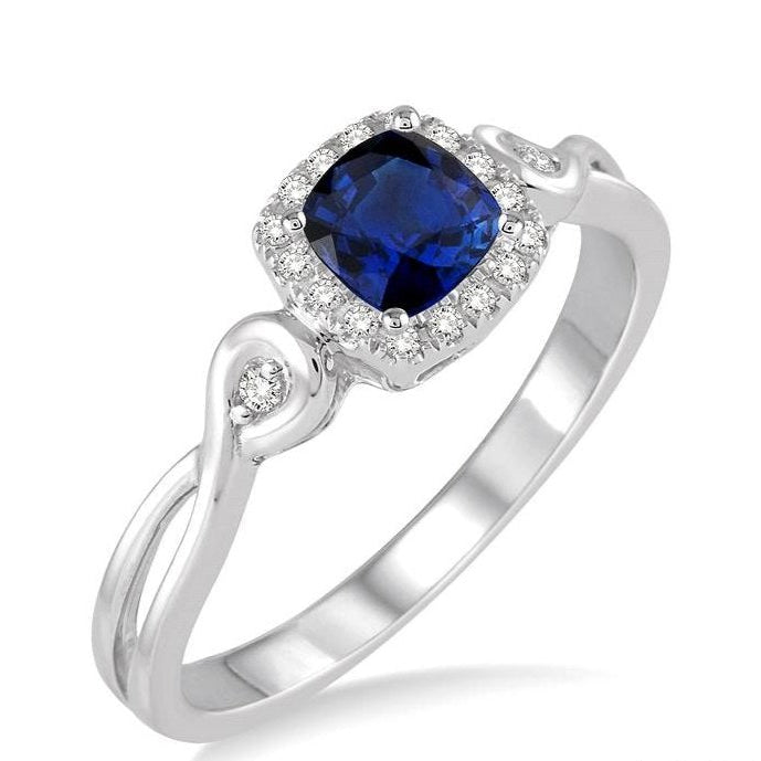 Parkplace Jewelers Cushion Shape Gemstone & Halo Diamond Ring 42648PPTSSPWG