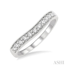 ASHI Curved Diamond Wedding Band 30365PPFGWG