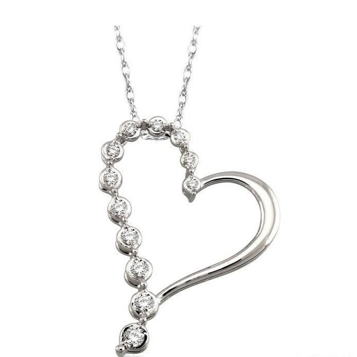 Parkplace Jewelers Heart Shape Half Journey Diamond Fashion Pendant 93628PPTXPDWG