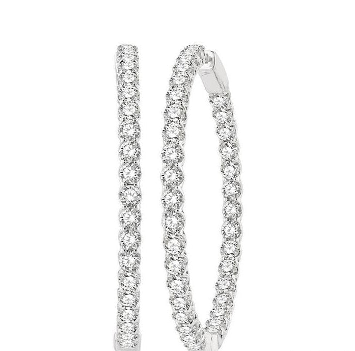 Parkplace Jewelers Inside-Out Diamond Hoop Earrings 628C0PPFGERWG-7.00