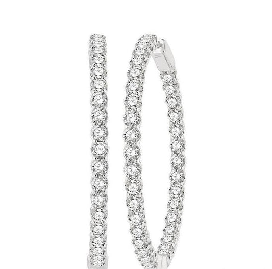 Parkplace Jewelers Inside-Out Diamond Hoop Earrings 628C0PPFGERWG-7.00