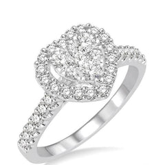 Parkplace Jewelers Heart Shape Halo Lovebright Essential Diamond Engagement Ring 129B3PPFVWG