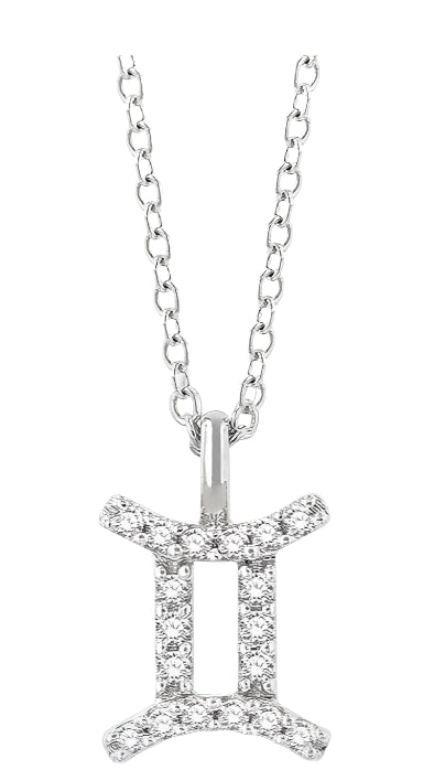 Parkplace Jewelers Gemini Zodiac Diamond Pendant 635Y9PPTSPDWG-GEMI