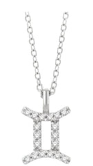 Parkplace Jewelers Gemini Zodiac Diamond Pendant 635Y9PPTSPDWG-GEMI