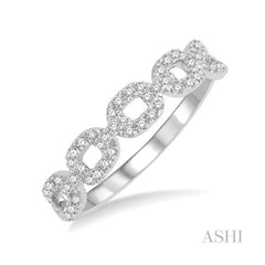 ASHI Stackable Paper Clip Diamond Fashion Ring 326A6PPFHWG