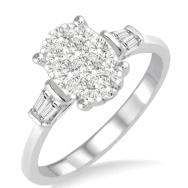 Parkplace Jewelers Oval Shape Lovebright Diamond Engagement Ring 151F3PPFHWG