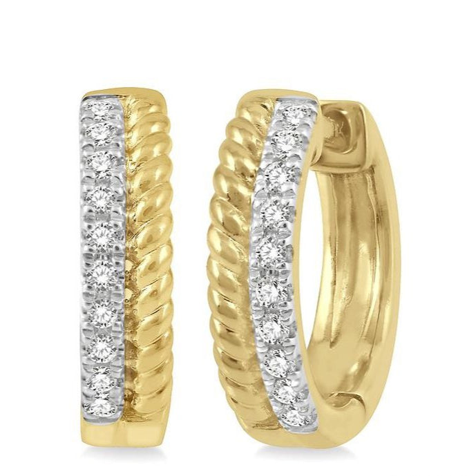 Parkplace Jewelers Rope Petite Diamond Huggie Fashion Earrings 667V8PPFSERYG